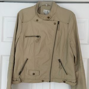 RD Style | Faux Tan Leather Jacket